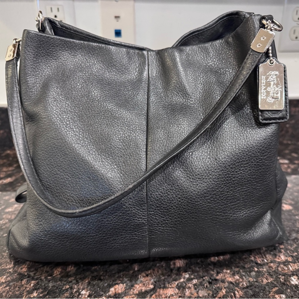 Coach Black Leather Shoulder Bag
